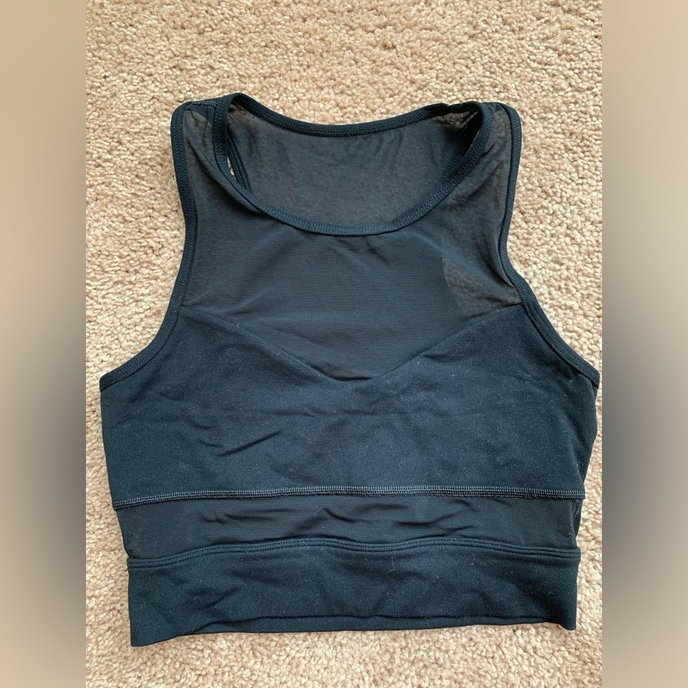 Lorna Jane black sports bra with mesh in S